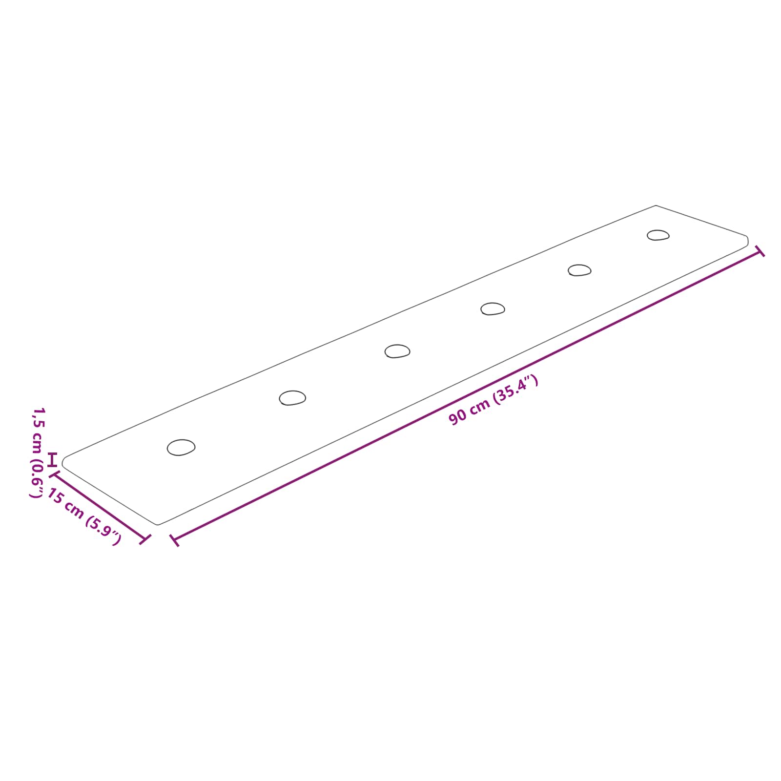 Zidna uzglavlja 12 pcs Krema 90 x 15 cm Lažna koža
