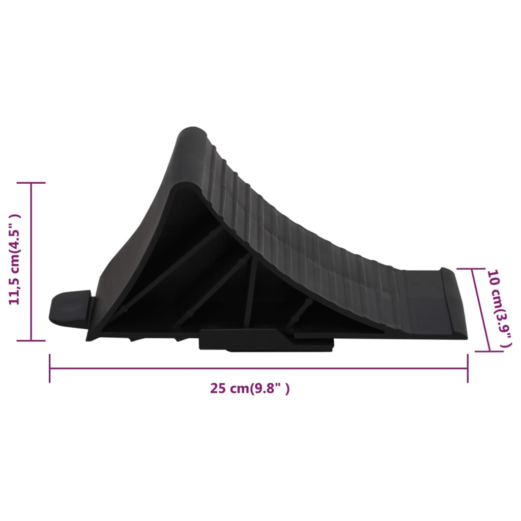 Klinovi za kotače 2 kom 25 x 10 x 11,5 cm plastični
