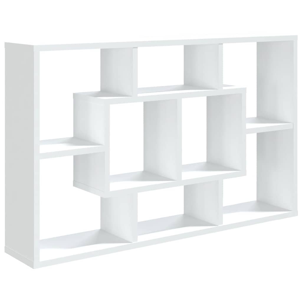Zidna polica bijela 85 x 16 x 52,5 cm od konstruiranog drva
