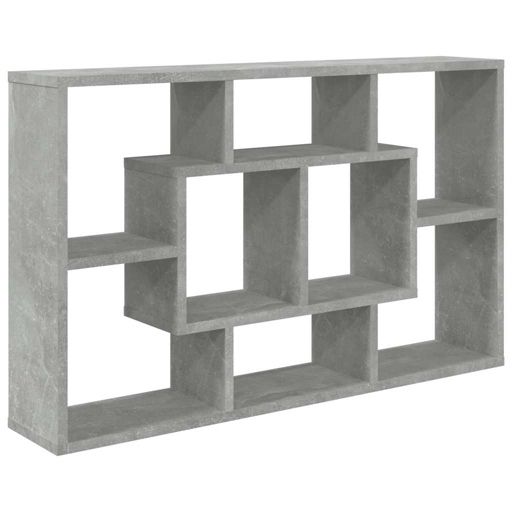 Zidna polica siva boja betona 85x16x52,5 cm konstruirano drvo
