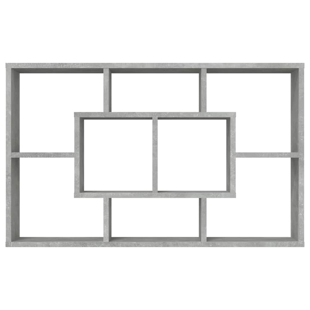 Zidna polica siva boja betona 85x16x52,5 cm konstruirano drvo