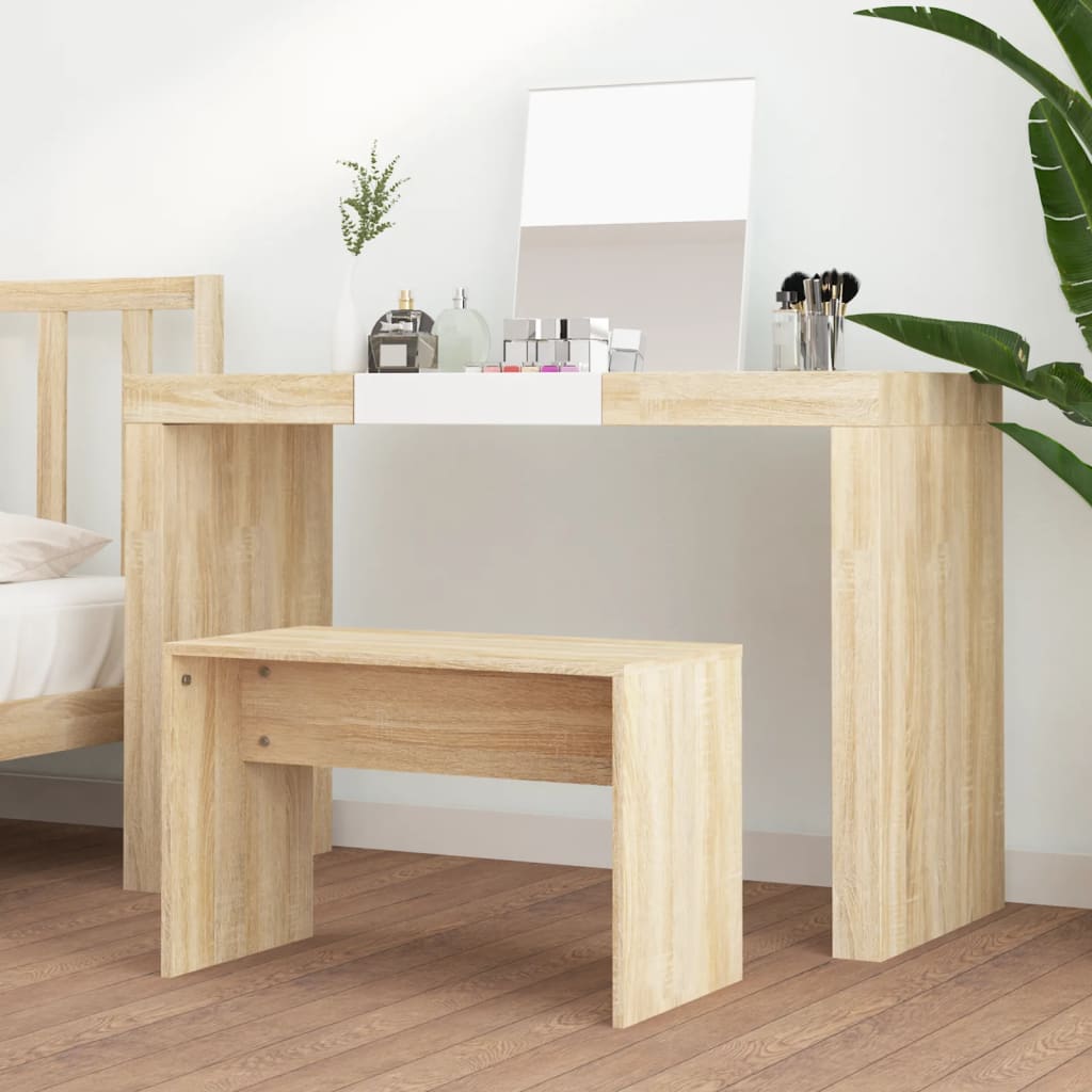 Toaletni stolac boja hrasta sonome 70x35x45cm konstruirano drvo