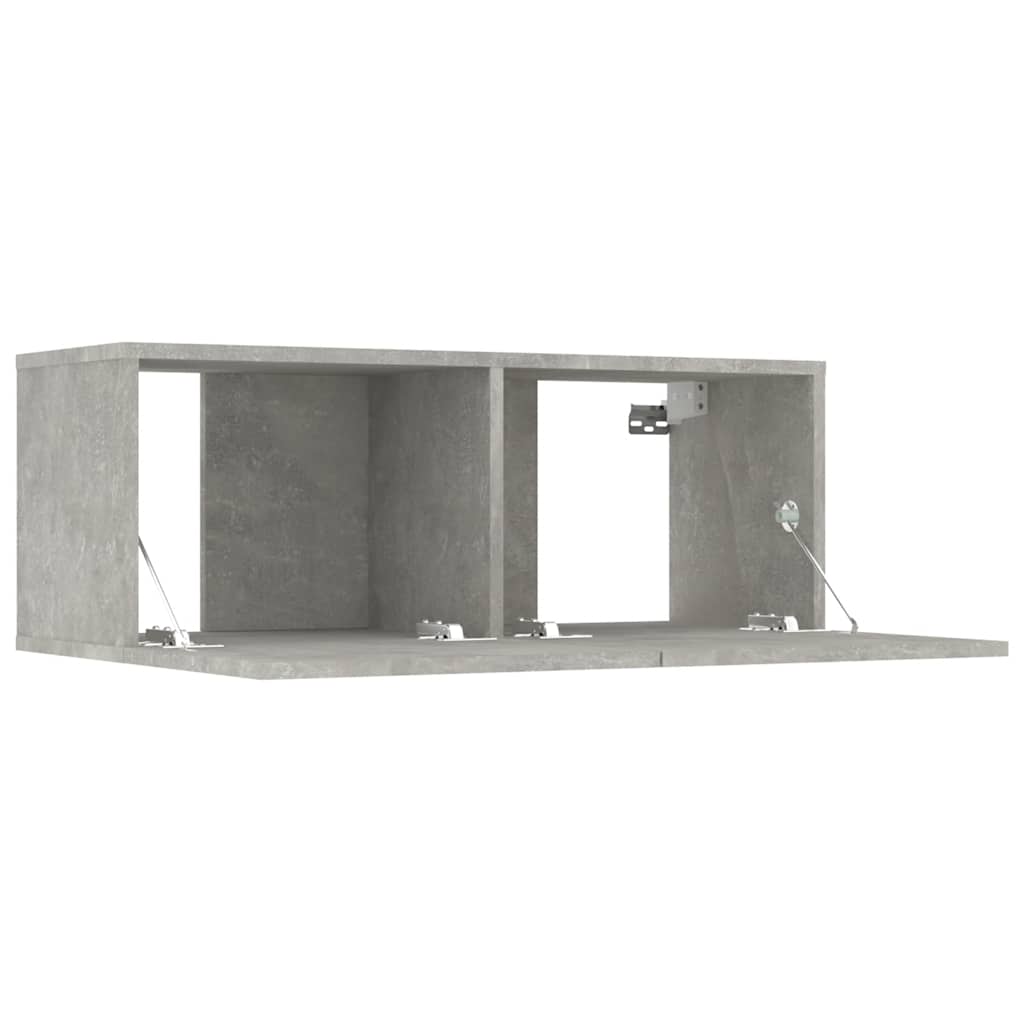 TV ormarići 2 kom Siva betona 80x30x30 cm konstruirano drvo