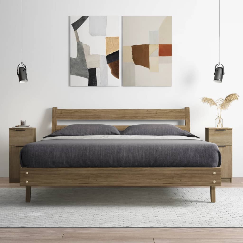 Komode 2 kom boja hrasta sonome 30x30x70 cm konstruirano drvo