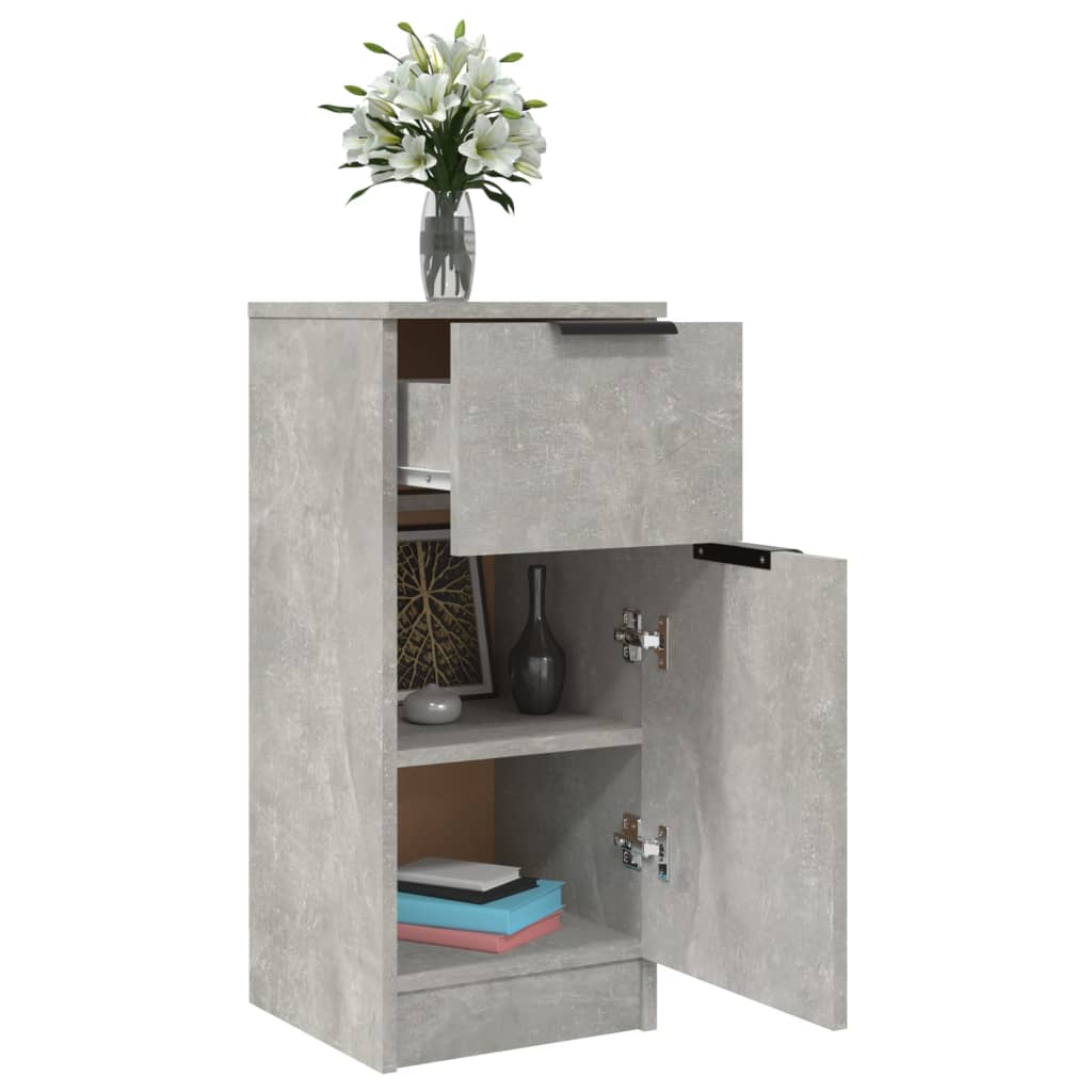 Komoda siva boja betona 30 x 30 x 70 cm od konstruiranog drva