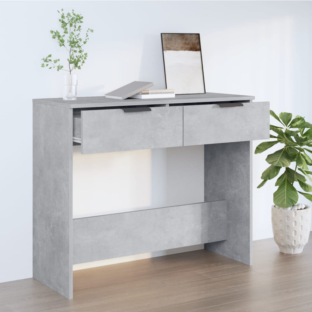 Konzolni stol boja betona 90 x 36 x 75 cm od konstruiranog drva