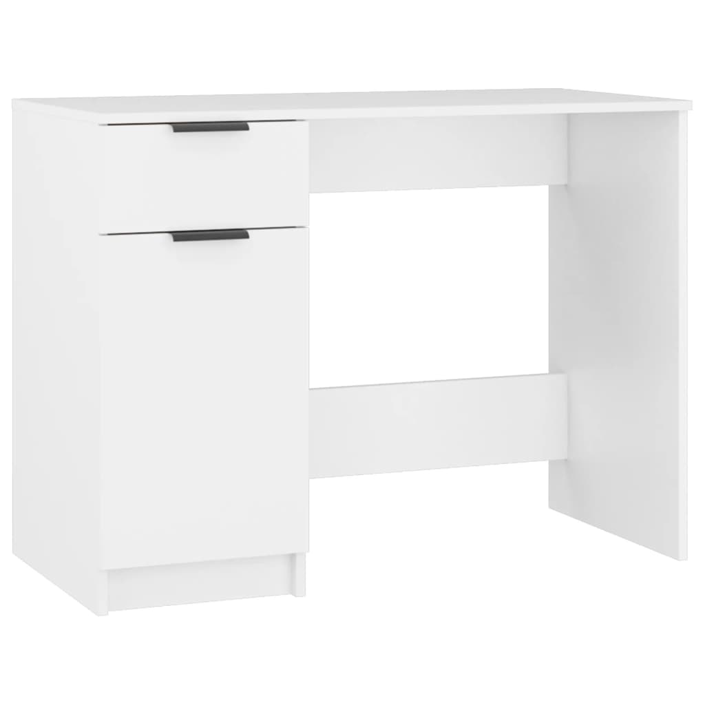Radni stol bijeli 100 x 50 x 75 cm od konstruiranog drva