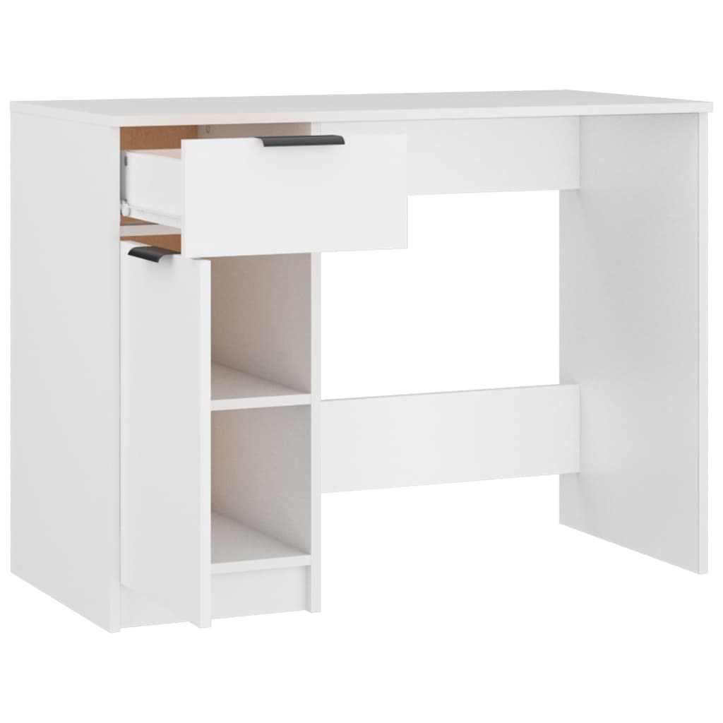 Radni stol bijeli 100 x 50 x 75 cm od konstruiranog drva