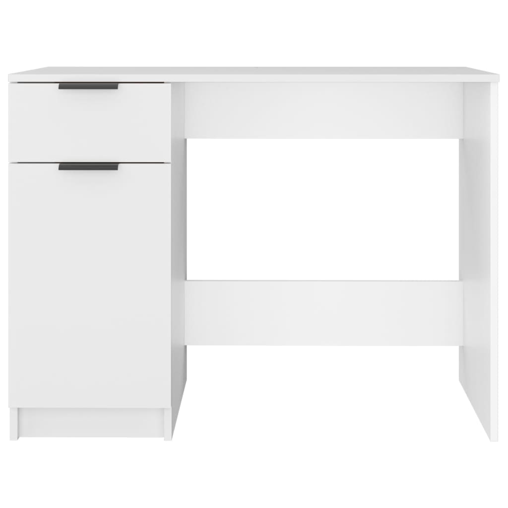 Radni stol bijeli 100 x 50 x 75 cm od konstruiranog drva
