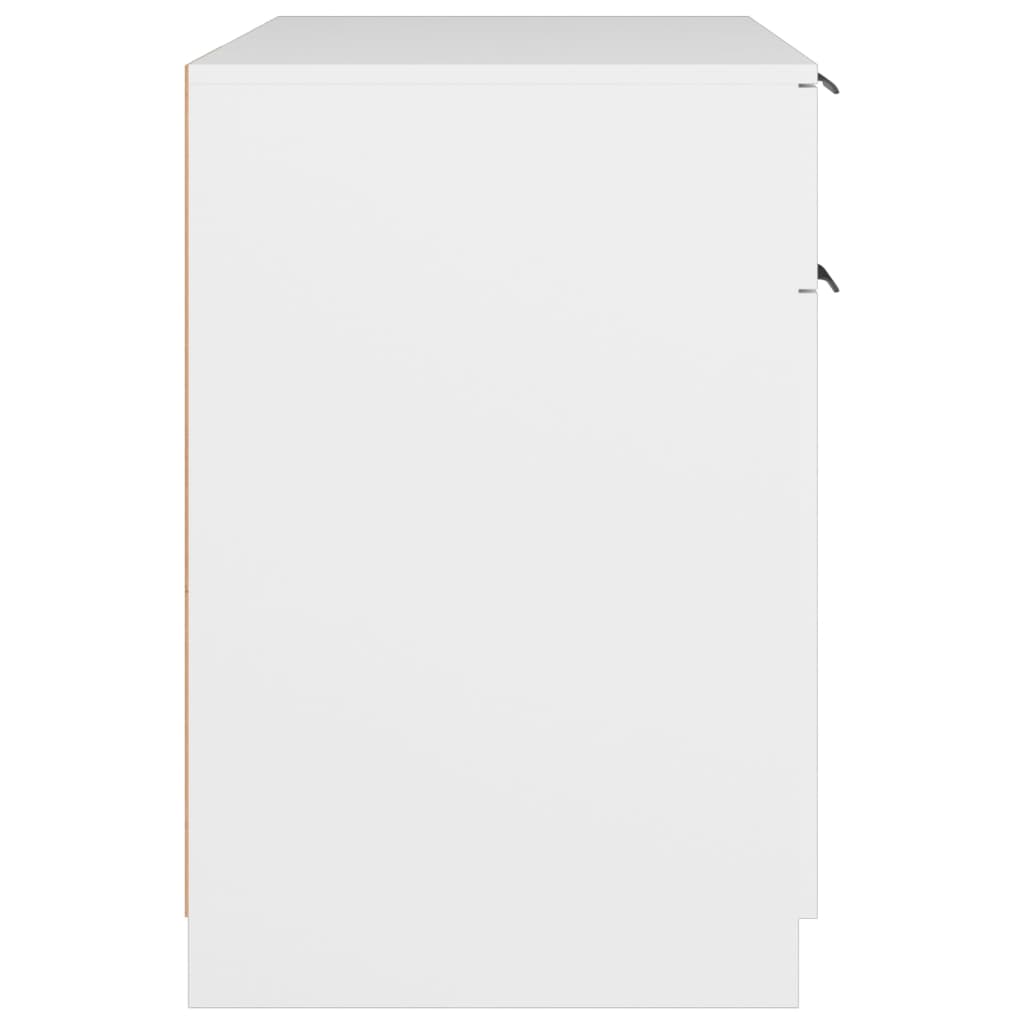 Radni stol bijeli 100 x 50 x 75 cm od konstruiranog drva