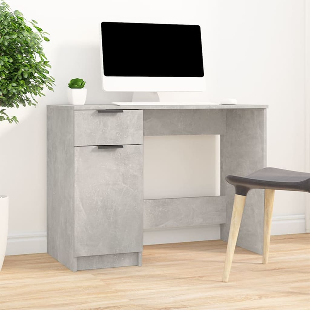 Radni stol boja betona 100 x 50 x 75 cm od konstruiranog drva