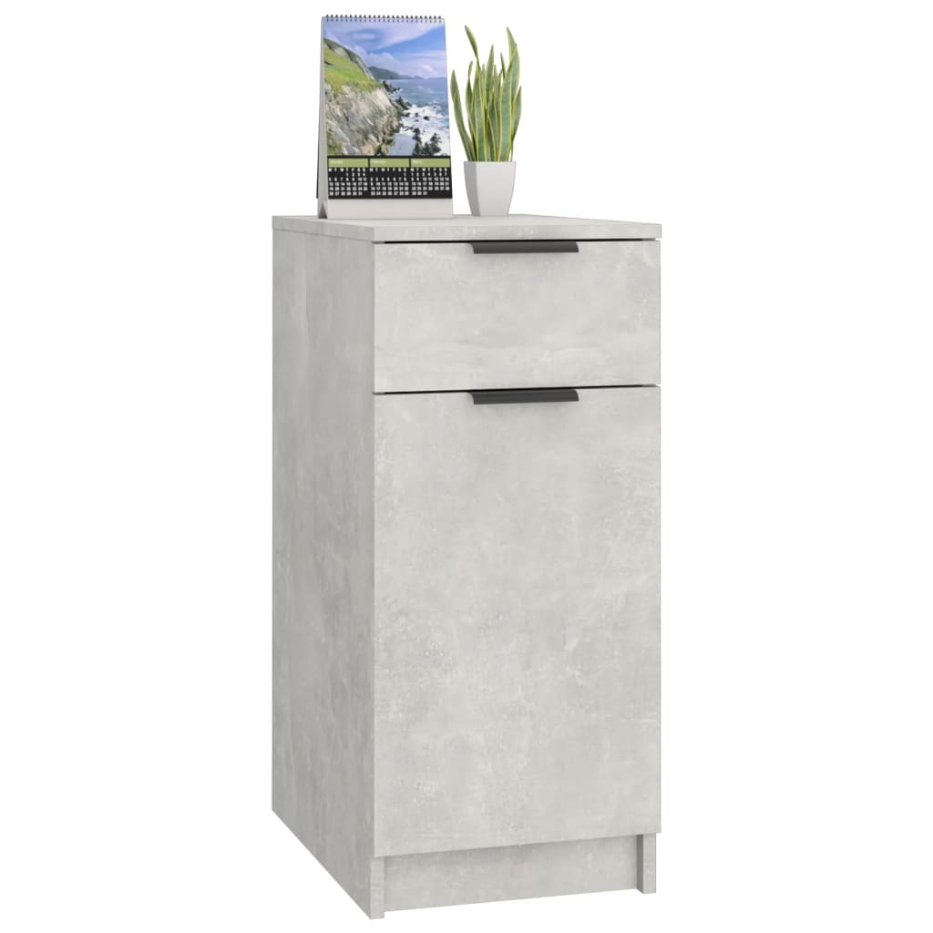 Ormarić za radni stol sivi 33,5 x 50 x 75 cm konstruirano drvo