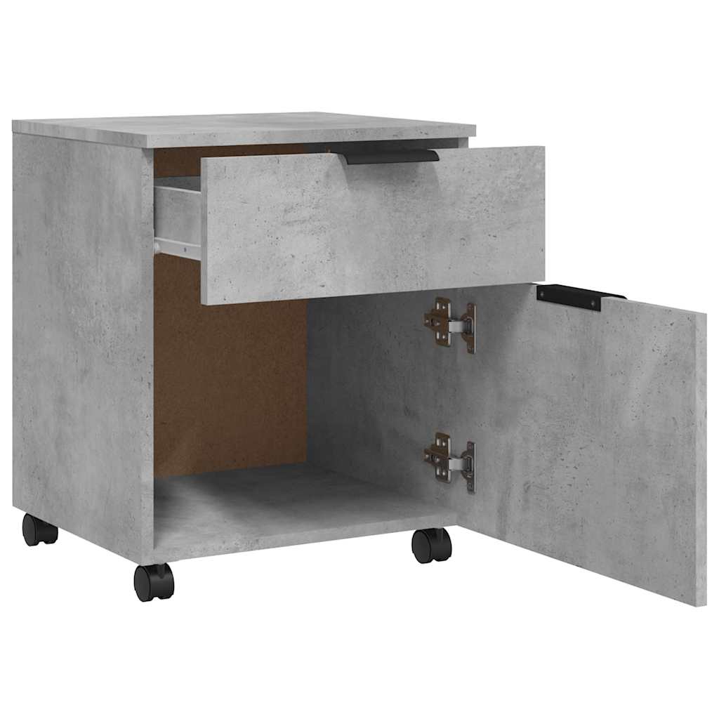Mobilni ormarić za spise sivi 45 x 38 x 54 cm konstruirano drvo