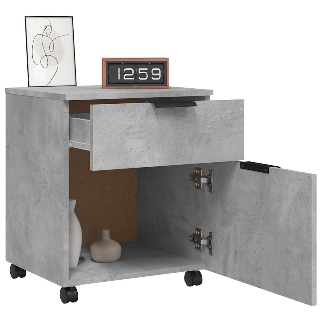 Mobilni ormarić za spise sivi 45 x 38 x 54 cm konstruirano drvo