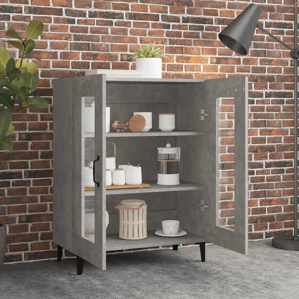 Komoda siva boja betona 69,5x34x90 cm od konstruiranog drva