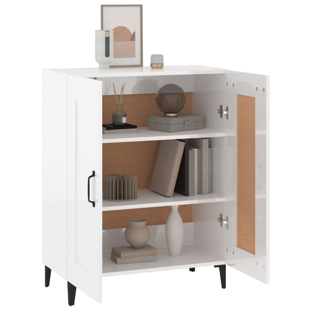 Komoda sjajna bijela 69,5x34x90 cm od konstruiranog drva