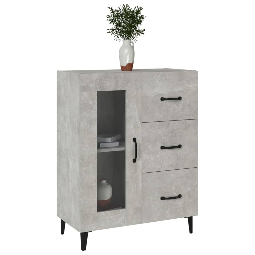 Komoda siva boja betona 69,5x34x90 cm od konstruiranog drva