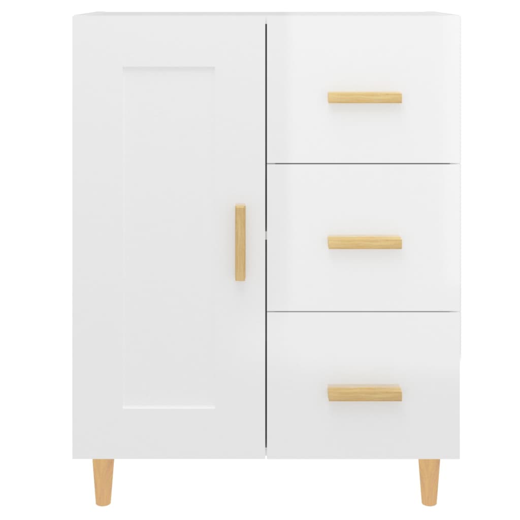 Komoda sjajna bijela 69,5x34x90 cm od konstruiranog drva