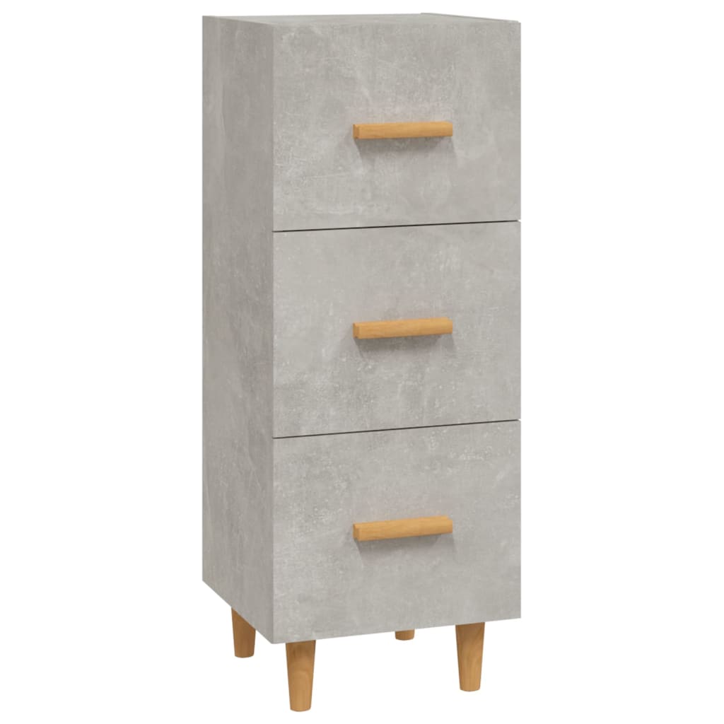 Komoda siva boja betona 34,5x34x90 cm od konstruiranog drva