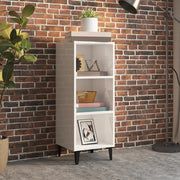 Komoda sjajna bijela 34,5 x 32,5 x 90 cm od konstruiranog drva