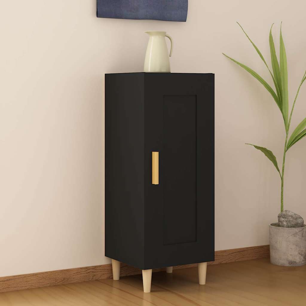 Komoda crna 34,5 x 34 x 90 cm od konstruiranog drva