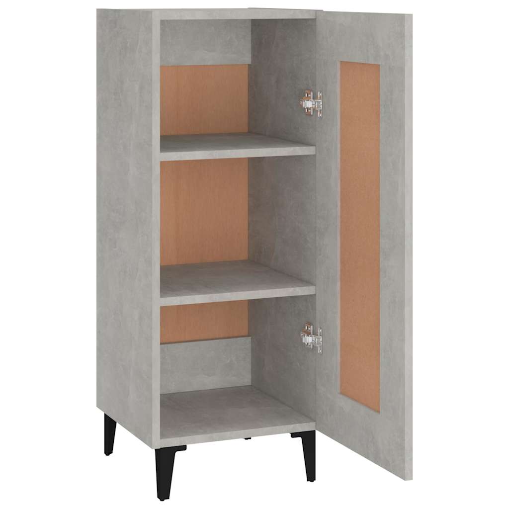 Komoda siva boja betona 34,5x34x90 cm od konstruiranog drva