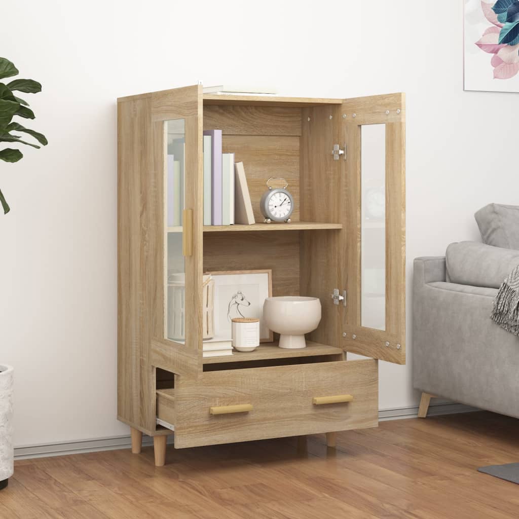 Visoka komoda boja hrasta sonome 70x31x115 cm konstruirano drvo