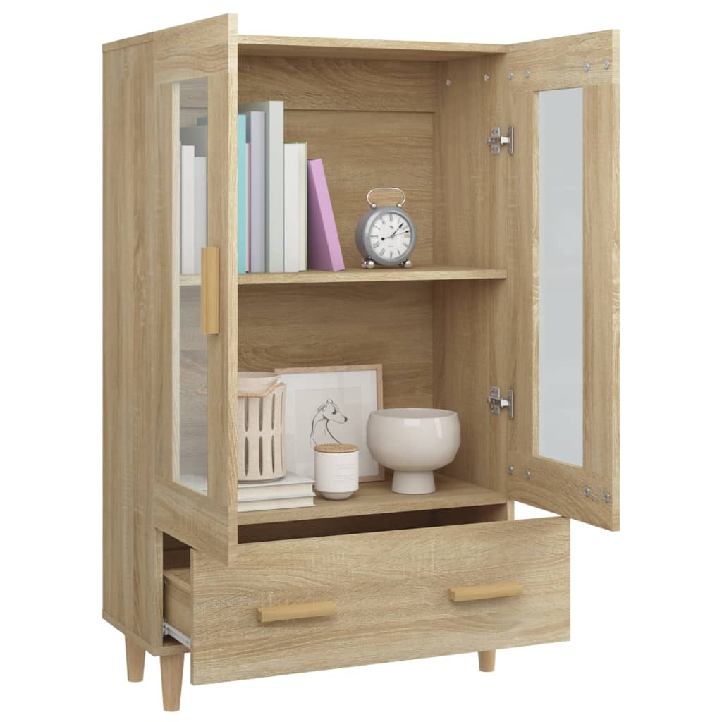 Visoka komoda boja hrasta sonome 70x31x115 cm konstruirano drvo