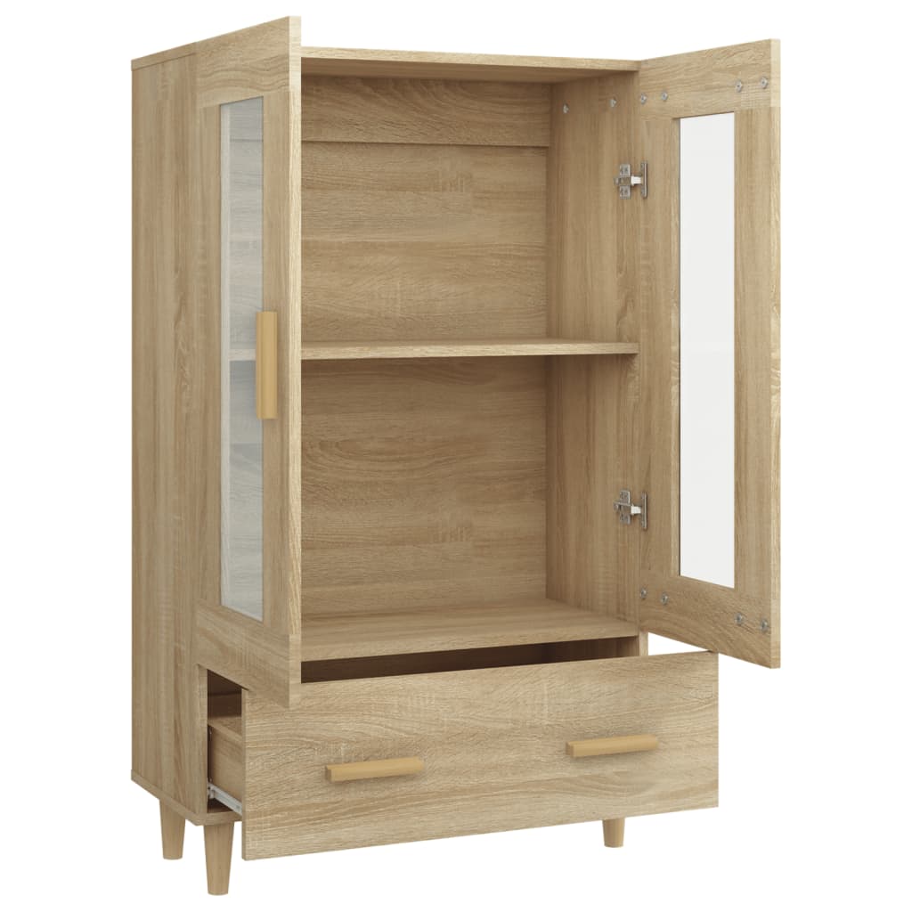 Visoka komoda boja hrasta sonome 70x31x115 cm konstruirano drvo