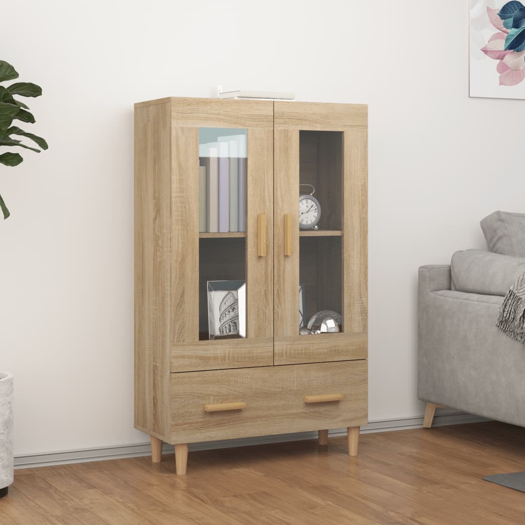Visoka komoda boja hrasta sonome 70x31x115 cm konstruirano drvo