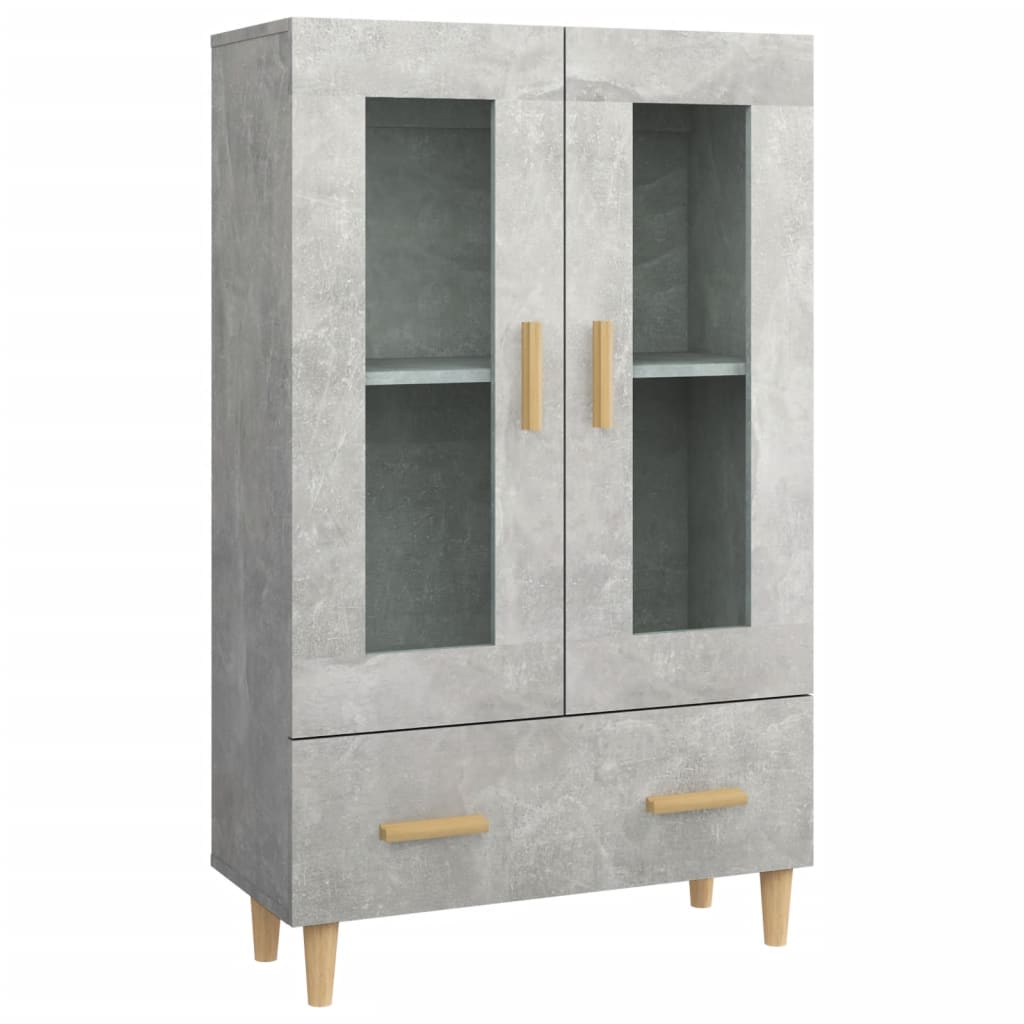 Visoka komoda siva boja betona 70x31x115 cm konstruirano drvo