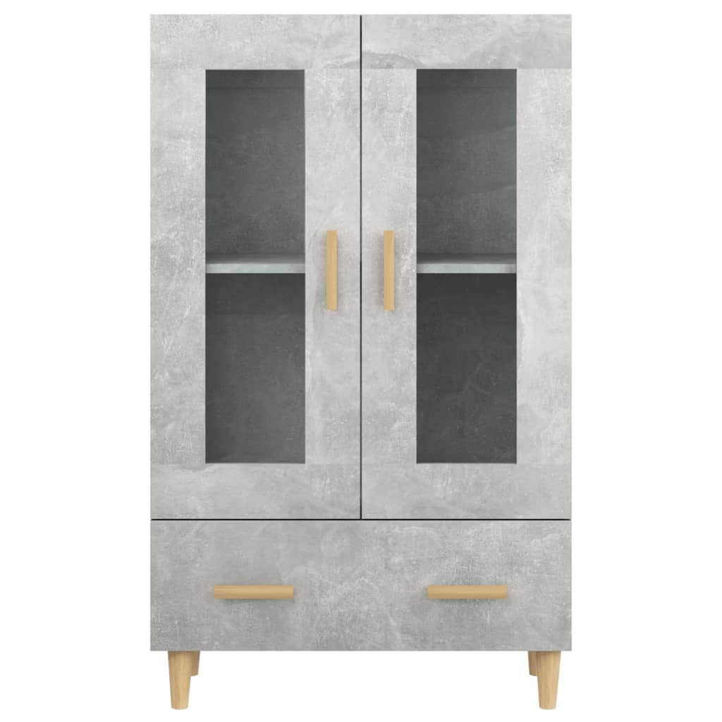 Visoka komoda siva boja betona 70x31x115 cm konstruirano drvo