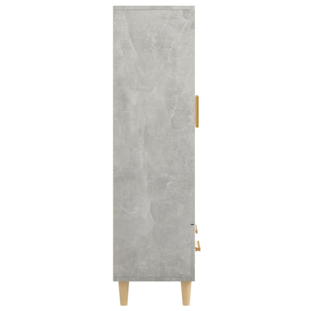 Visoka komoda siva boja betona 70x31x115 cm konstruirano drvo