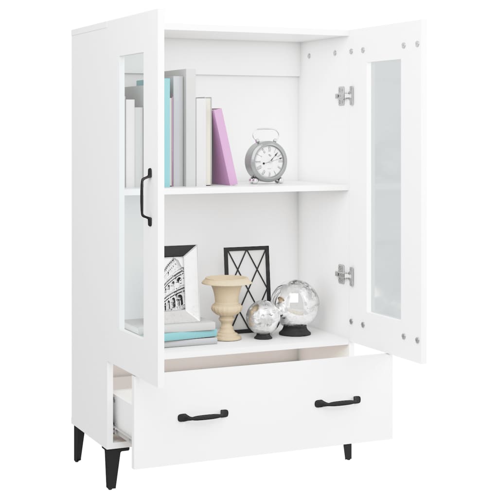 Visoka komoda bijela 70 x 31 x 115 cm od konstruiranog drva