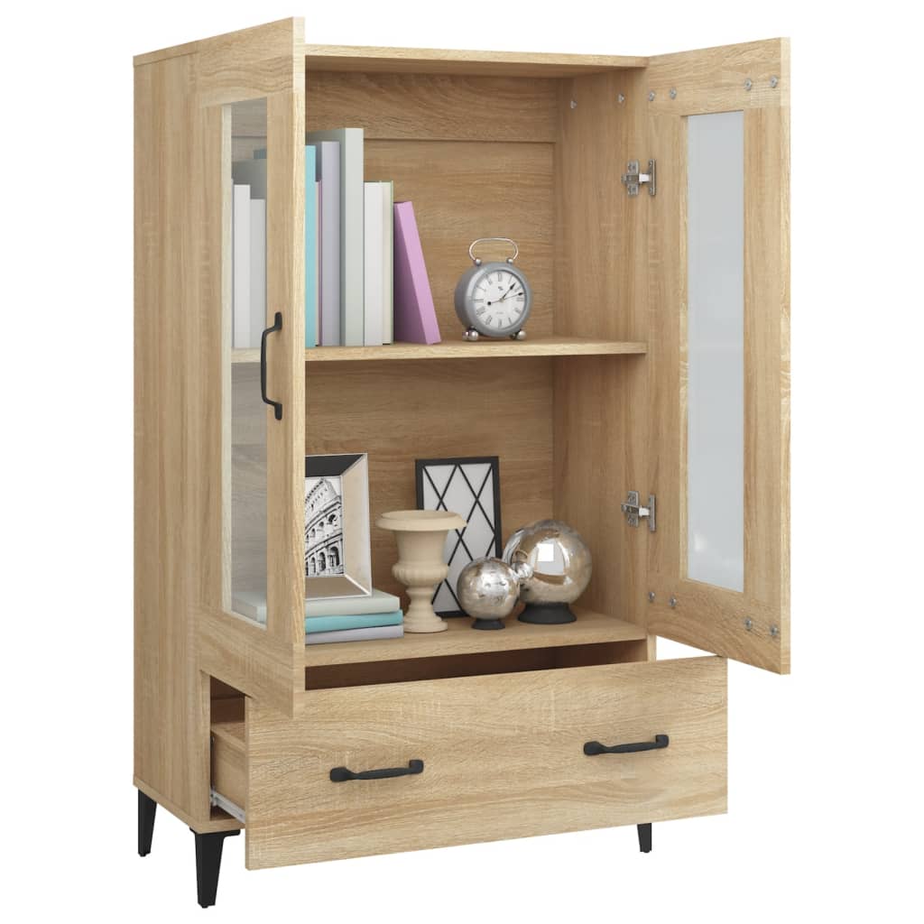 Visoka komoda boja hrasta sonome 70x31x115 cm konstruirano drvo