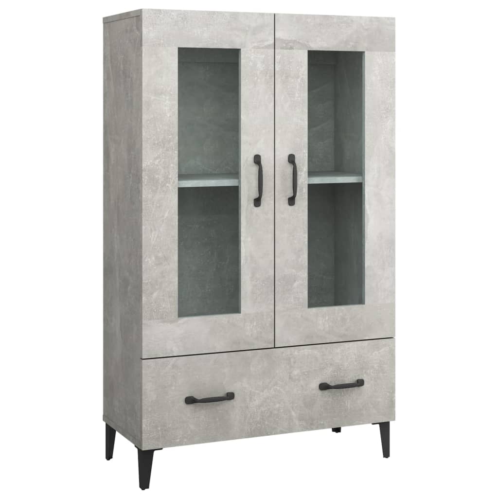 Visoka komoda siva boja betona 70x31x115 cm konstruirano drvo