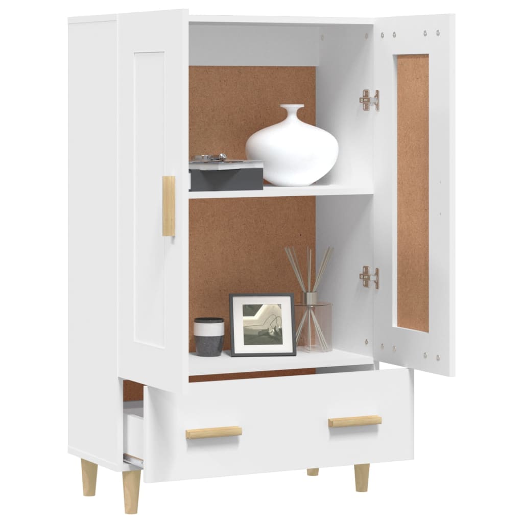 Visoka komoda bijela 70 x 31 x 115 cm od konstruiranog drva