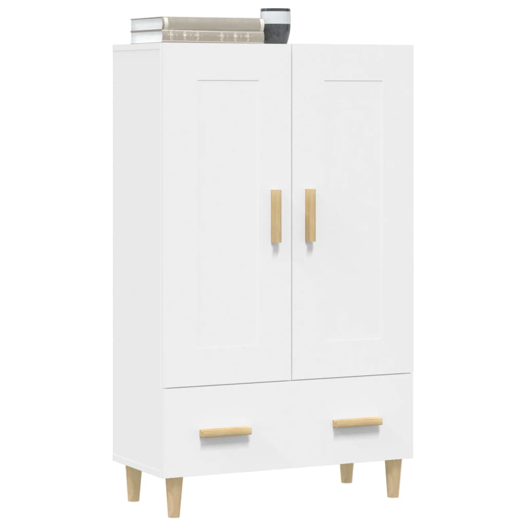 Visoka komoda bijela 70 x 31 x 115 cm od konstruiranog drva