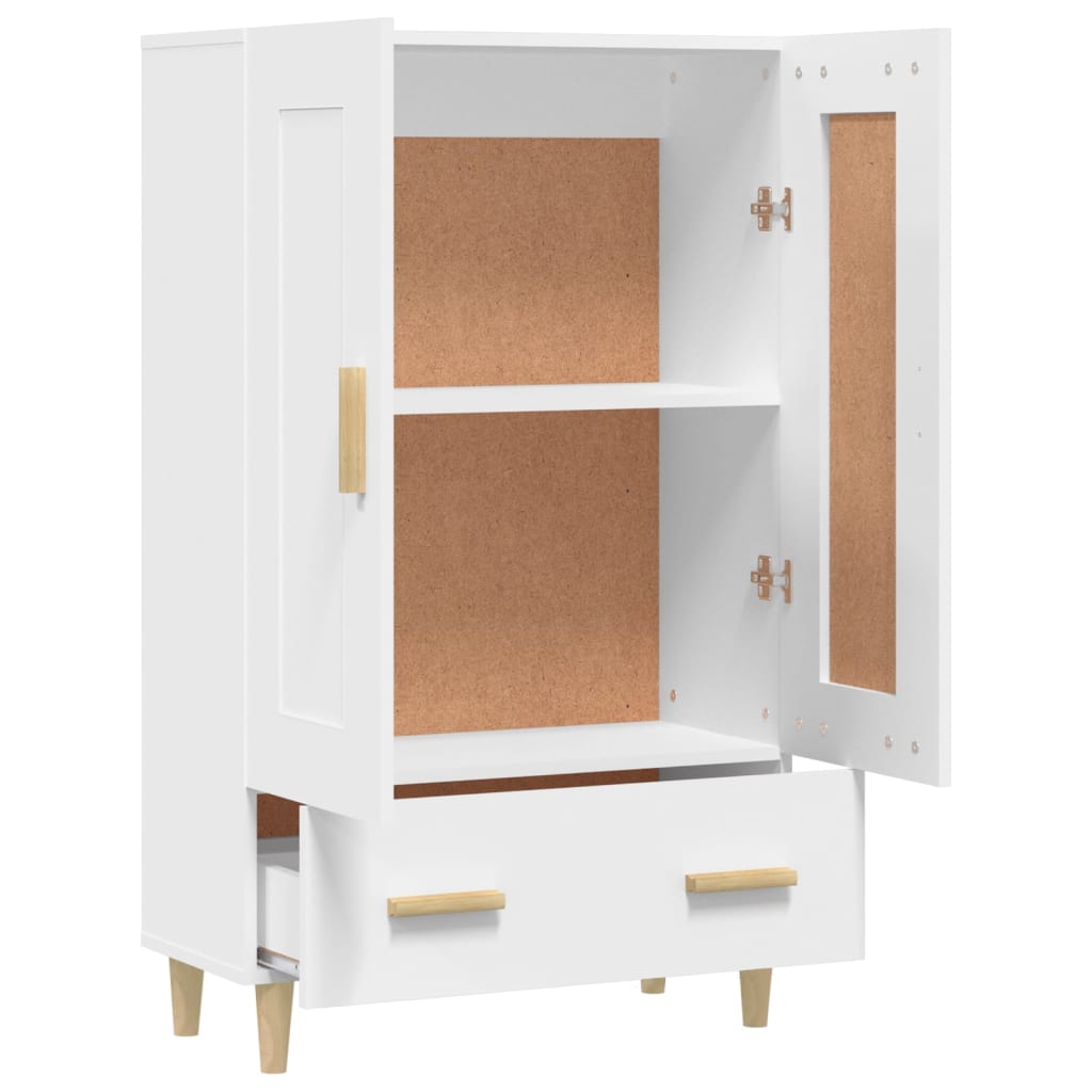 Visoka komoda bijela 70 x 31 x 115 cm od konstruiranog drva