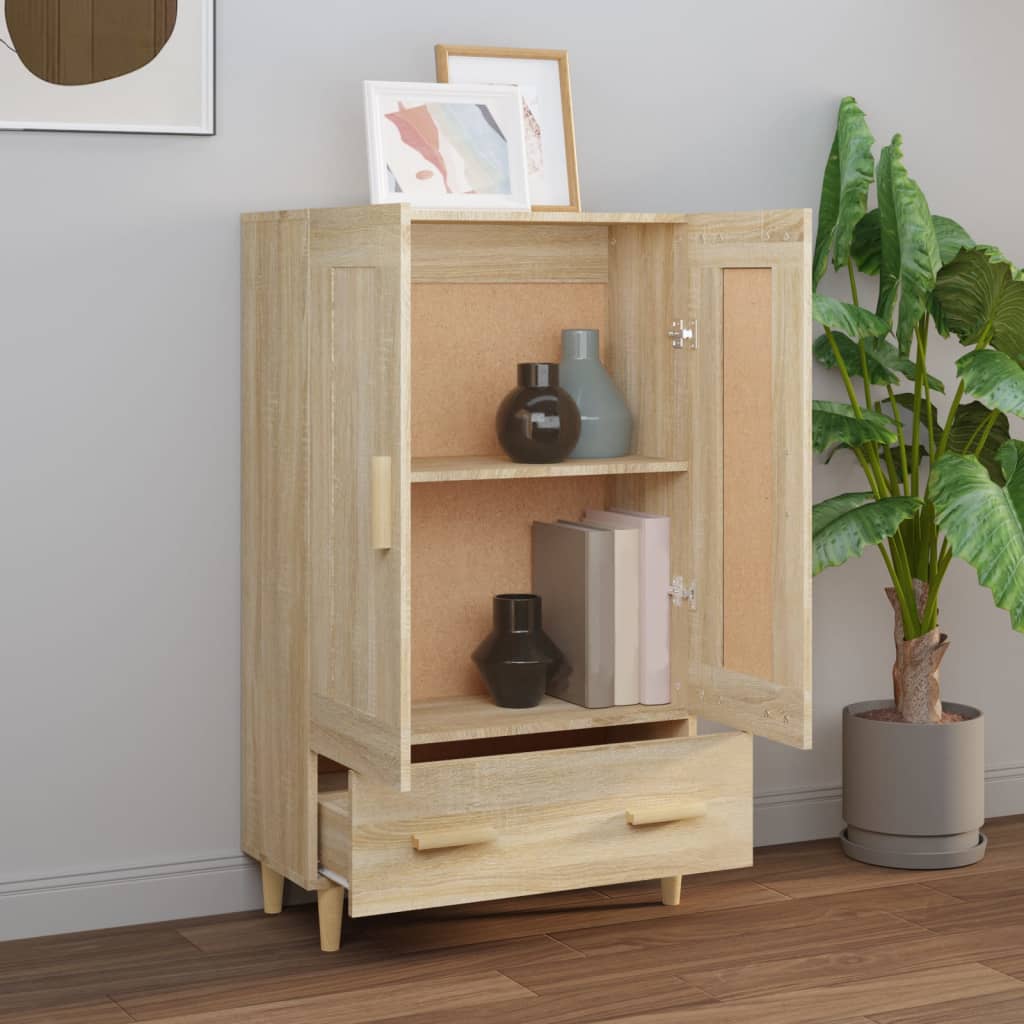 Visoka komoda boja hrasta sonome 70x31x115 cm konstruirano drvo