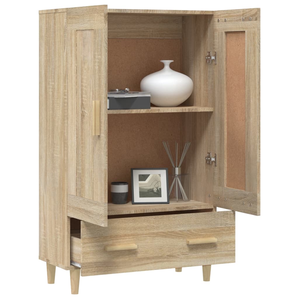 Visoka komoda boja hrasta sonome 70x31x115 cm konstruirano drvo
