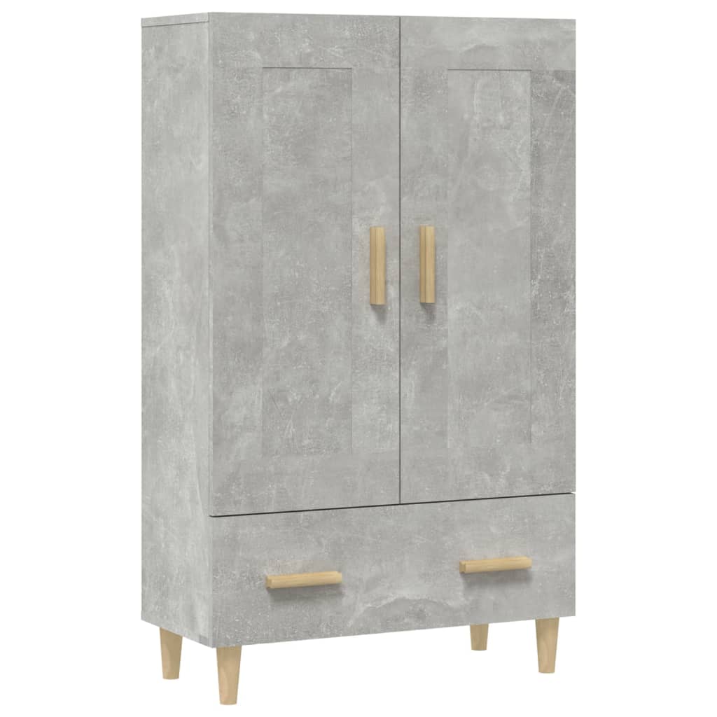 Visoka komoda siva boja betona 70x31x115 cm konstruirano drvo