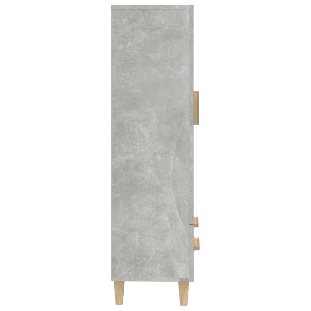 Visoka komoda siva boja betona 70x31x115 cm konstruirano drvo