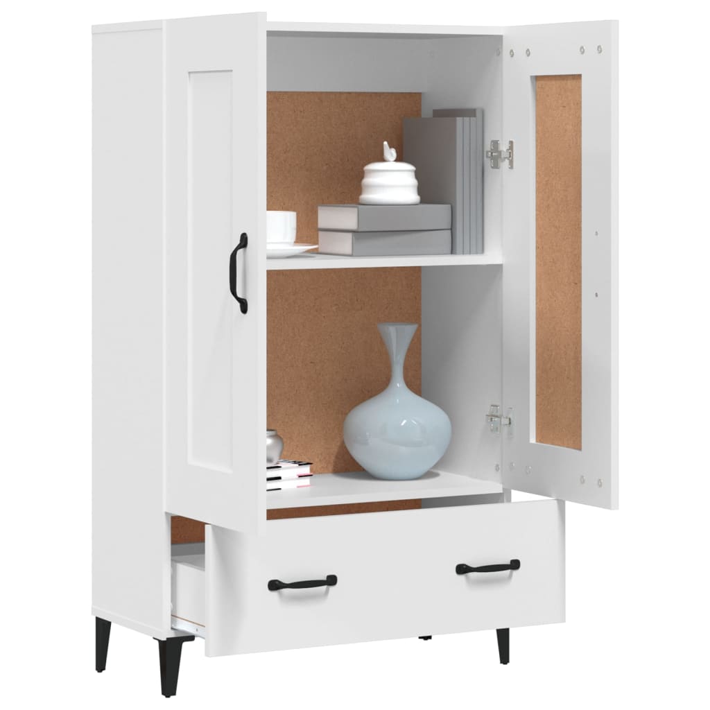 Visoka komoda bijela 70 x 31 x 115 cm od konstruiranog drva