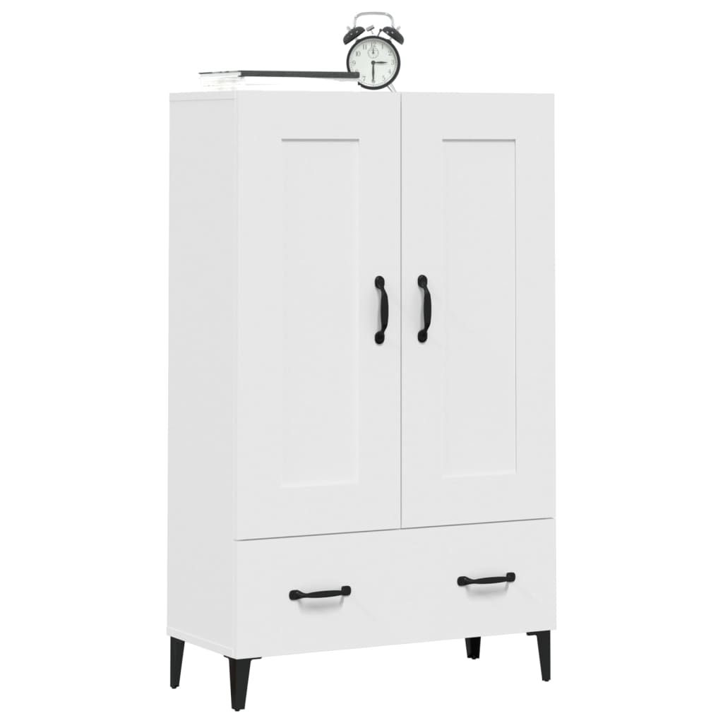 Visoka komoda bijela 70 x 31 x 115 cm od konstruiranog drva