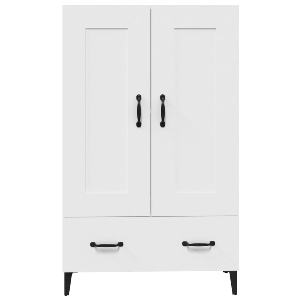 Visoka komoda bijela 70 x 31 x 115 cm od konstruiranog drva