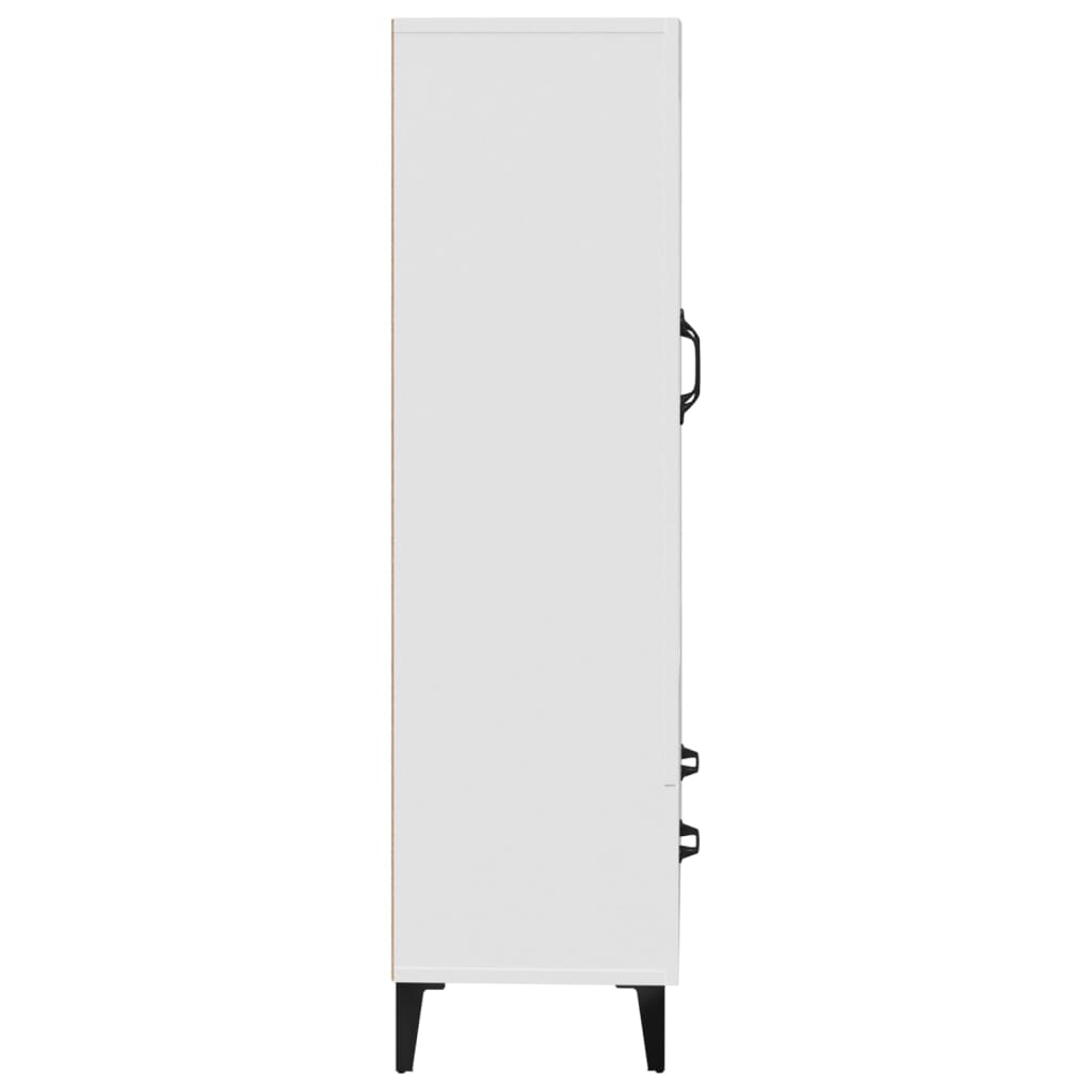 Visoka komoda bijela 70 x 31 x 115 cm od konstruiranog drva