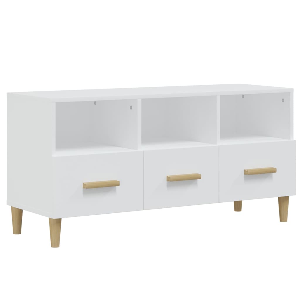 TV ormarić sjajni bijeli 102 x 36 x 50 cm od konstruiranog drva