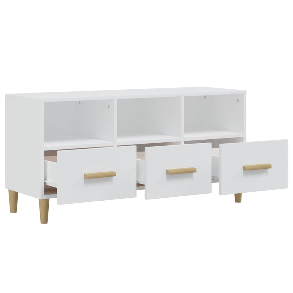 TV ormarić sjajni bijeli 102 x 36 x 50 cm od konstruiranog drva