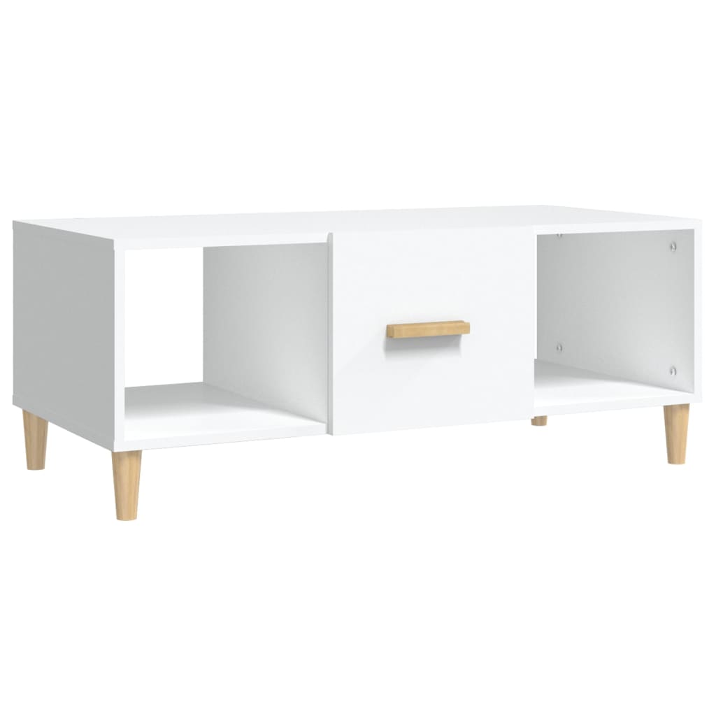 Stolić za kavu bijeli 102 x 50 x 40 cm od konstruiranog drva